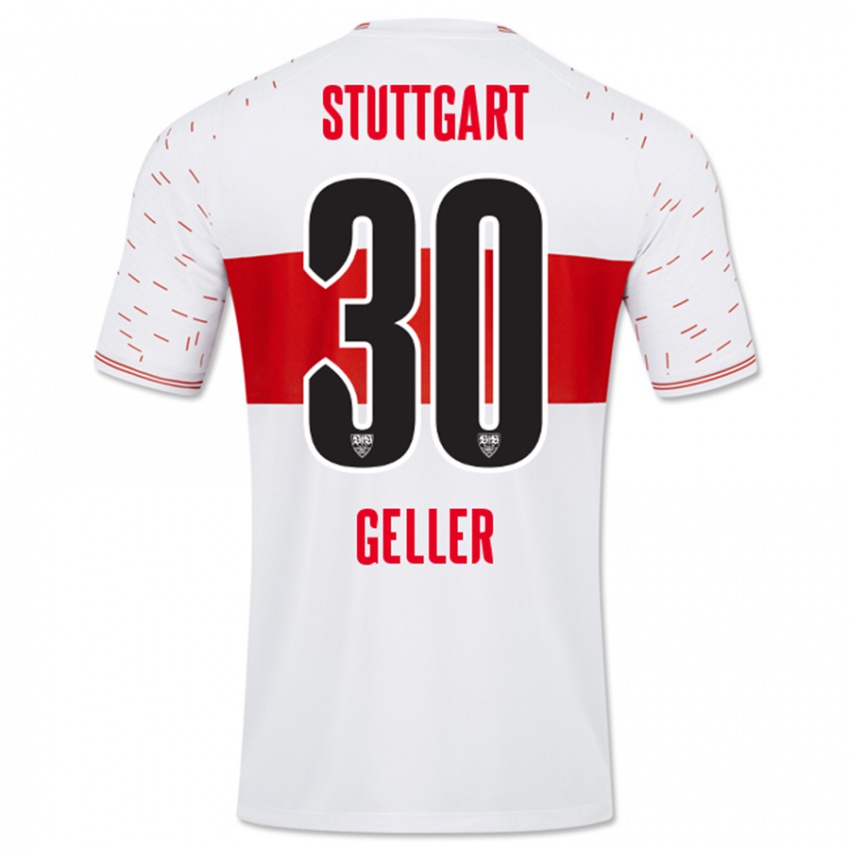 Uomo Maglia Robert Geller #30 Bianco Kit Gara Home 2023/24 Maglietta