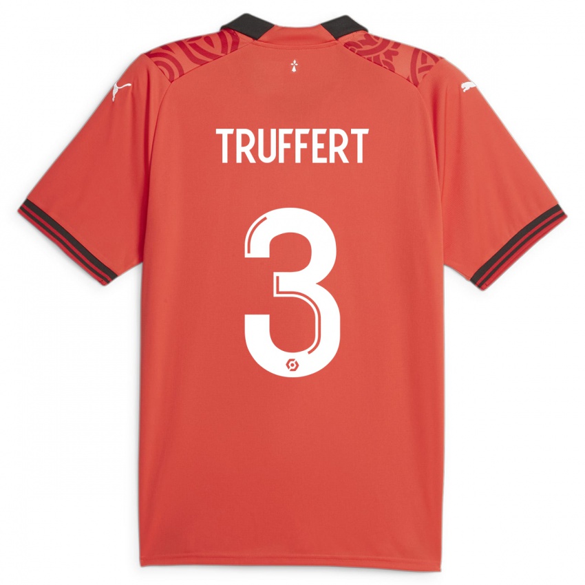Uomo Maglia Adrien Truffert #3 Rosso Kit Gara Home 2023/24 Maglietta