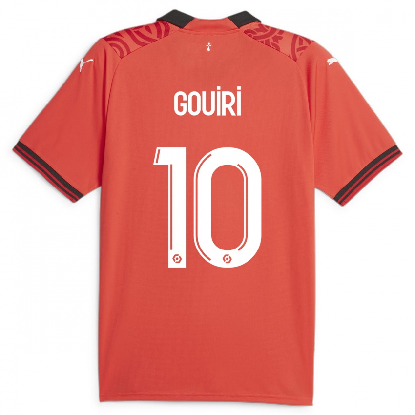 Uomo Maglia Amine Gouiri #10 Rosso Kit Gara Home 2023/24 Maglietta