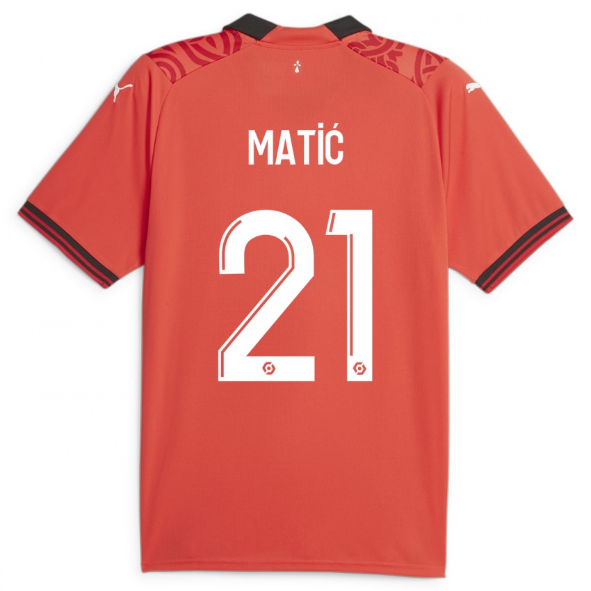 Uomo Maglia Nemanja Matic #21 Rosso Kit Gara Home 2023/24 Maglietta