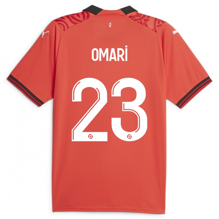 Uomo Maglia Warmed Omari #23 Rosso Kit Gara Home 2023/24 Maglietta