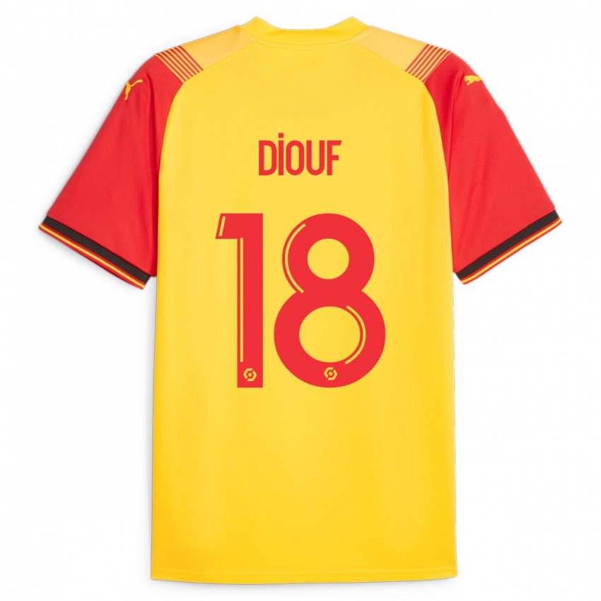 Uomo Maglia Andy Diouf #18 Giallo Kit Gara Home 2023/24 Maglietta