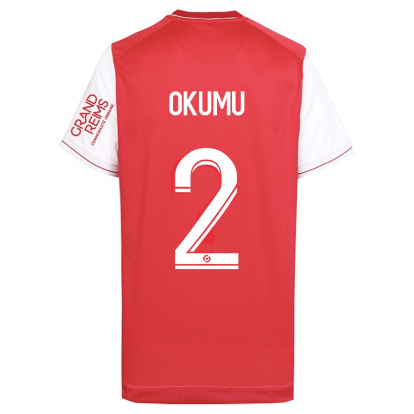 Uomo Maglia Joseph Okumu #2 Rosso Kit Gara Home 2023/24 Maglietta