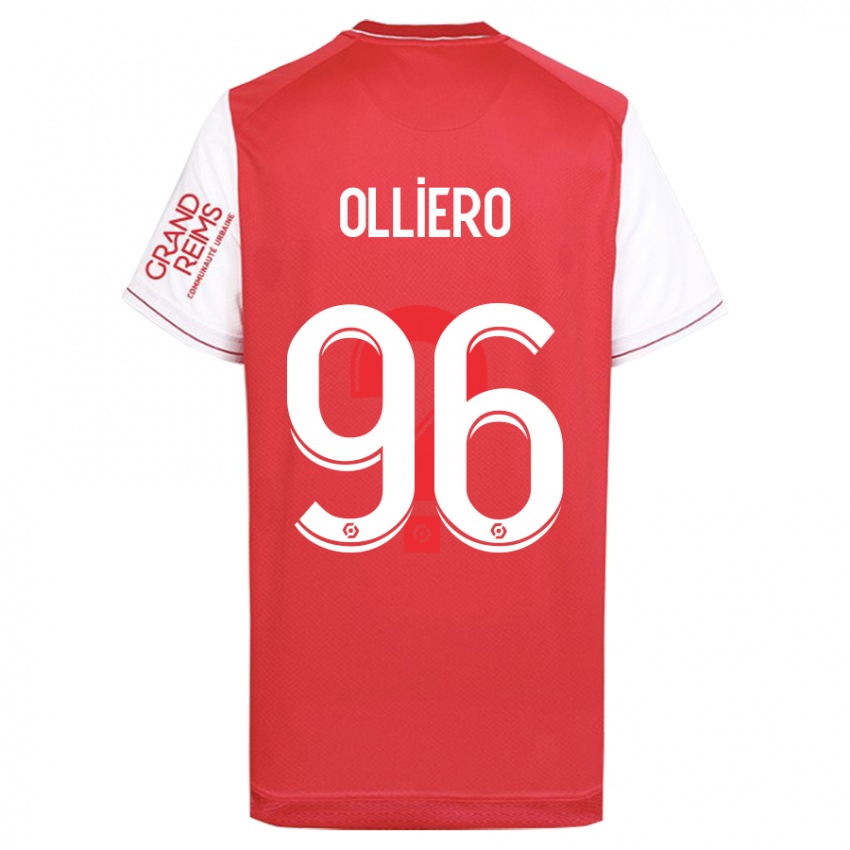 Uomo Maglia Alexandre Olliero #96 Rosso Kit Gara Home 2023/24 Maglietta