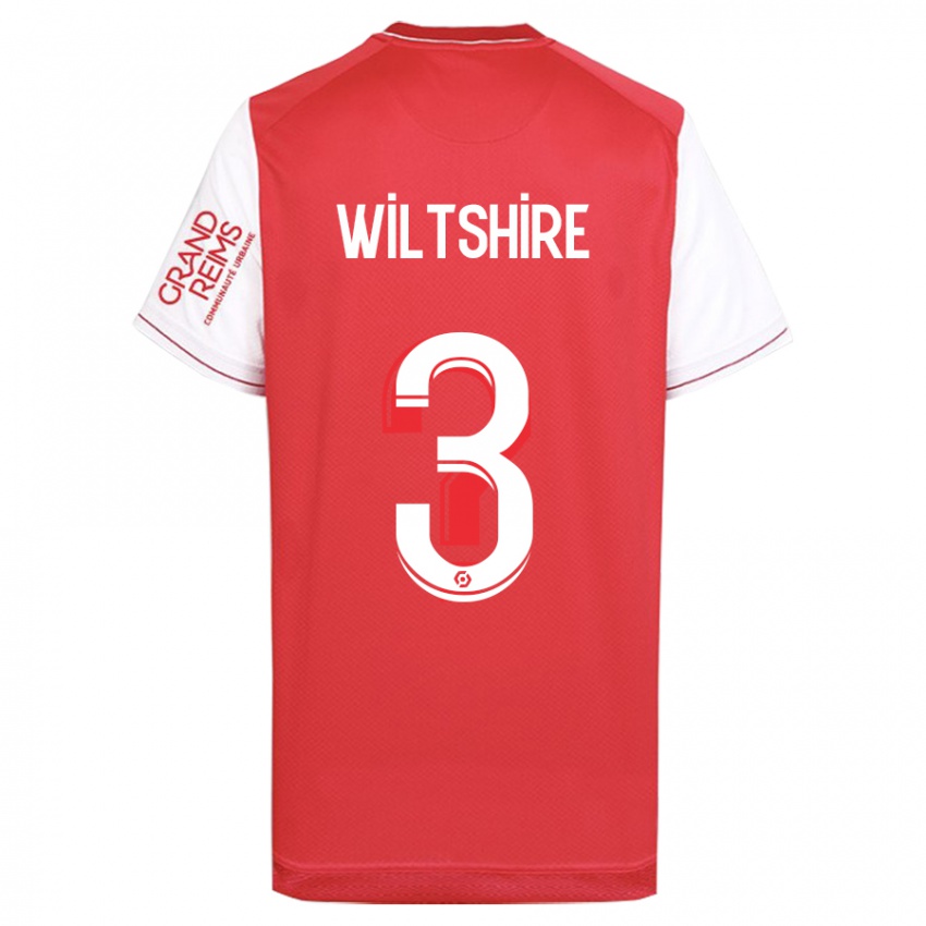 Uomo Maglia Tiernny Wiltshire #3 Rosso Kit Gara Home 2023/24 Maglietta