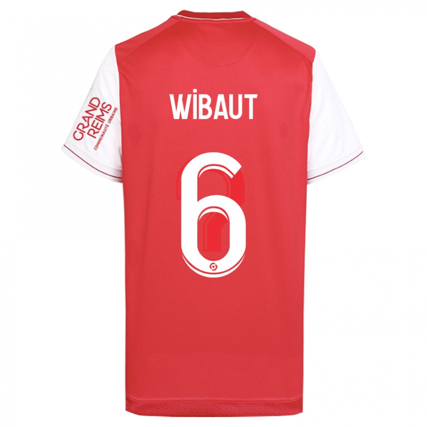 Uomo Maglia Clara Wibaut #6 Rosso Kit Gara Home 2023/24 Maglietta