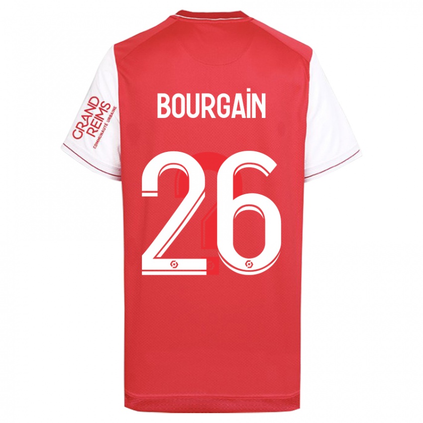 Uomo Maglia Lea Bourgain #26 Rosso Kit Gara Home 2023/24 Maglietta