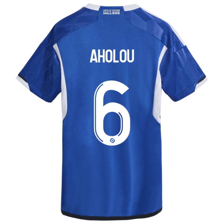 Uomo Maglia Jean-Eudes Aholou #6 Blu Kit Gara Home 2023/24 Maglietta