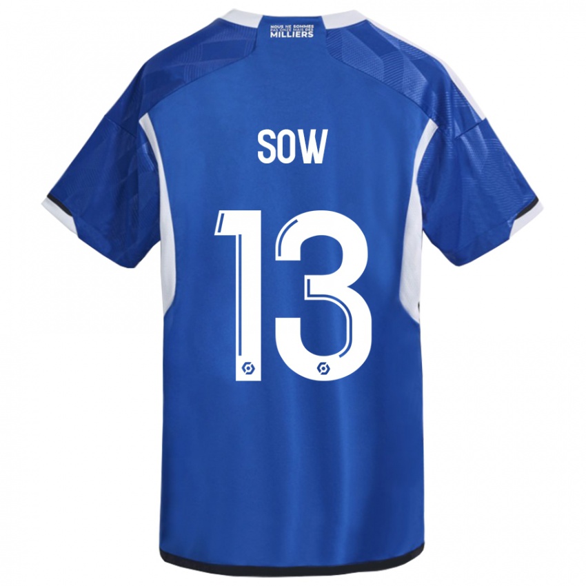 Uomo Maglia Saïdou Sow #13 Blu Kit Gara Home 2023/24 Maglietta