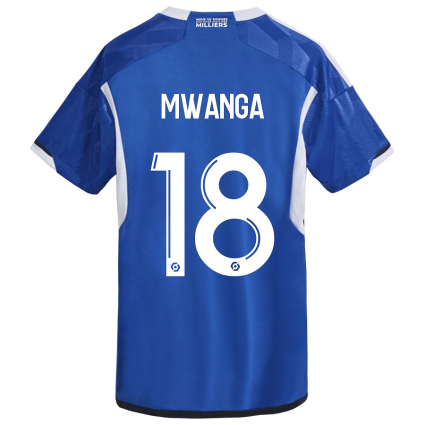 Uomo Maglia Junior Mwanga #18 Blu Kit Gara Home 2023/24 Maglietta