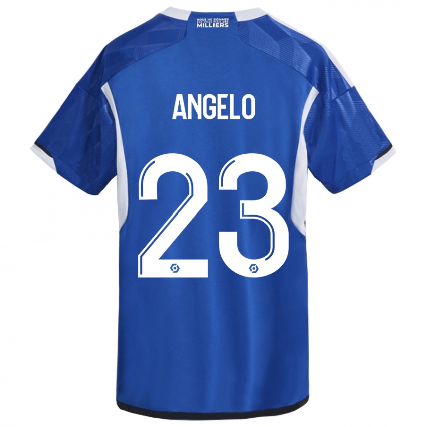 Uomo Maglia Ângelo #23 Blu Kit Gara Home 2023/24 Maglietta