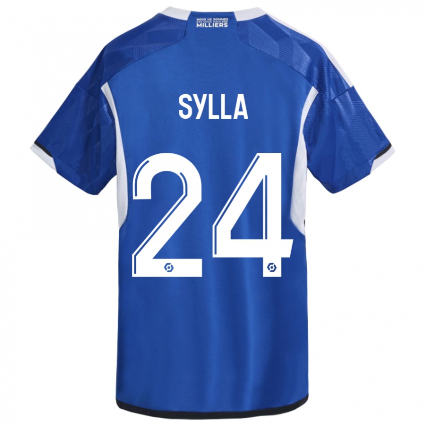 Uomo Maglia Abakar Sylla #24 Blu Kit Gara Home 2023/24 Maglietta