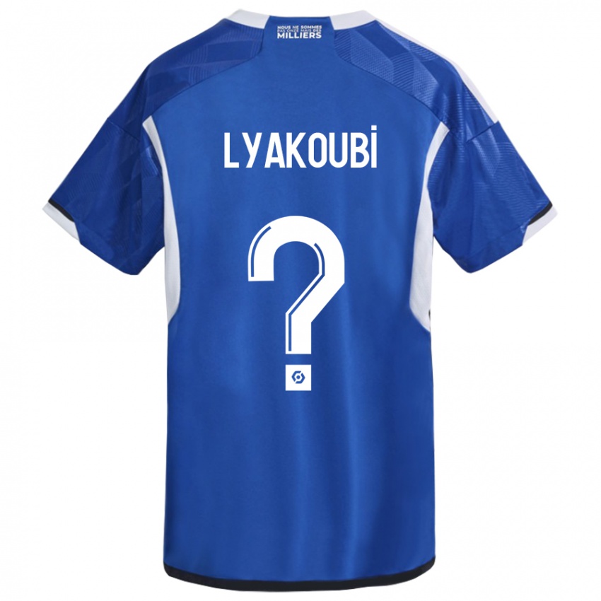 Uomo Maglia Oussama Lyakoubi #0 Blu Kit Gara Home 2023/24 Maglietta