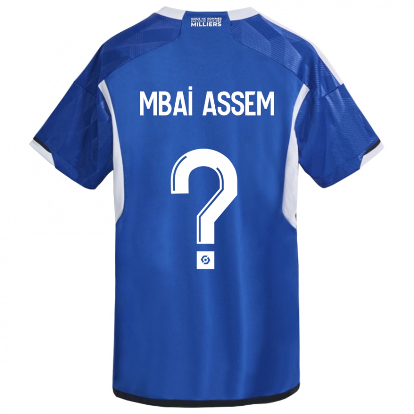 Uomo Maglia Chris Mbaï-Assem #0 Blu Kit Gara Home 2023/24 Maglietta