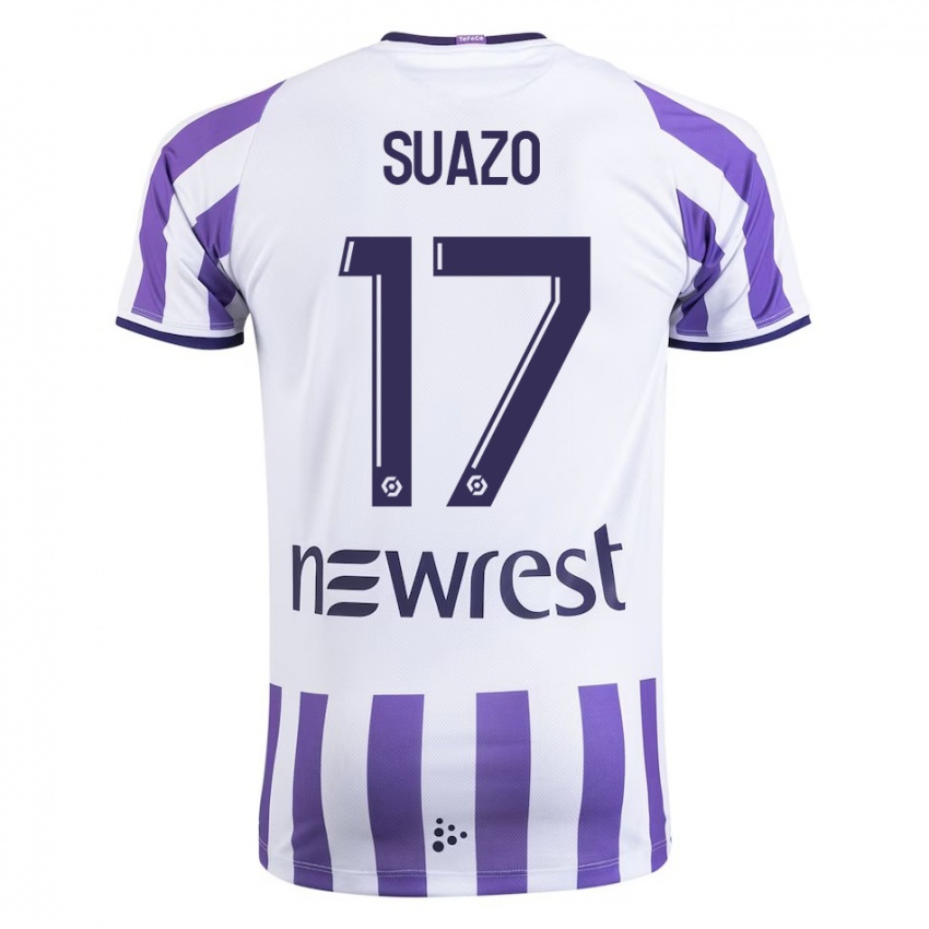 Uomo Maglia Gabriel Suazo #17 Bianco Kit Gara Home 2023/24 Maglietta