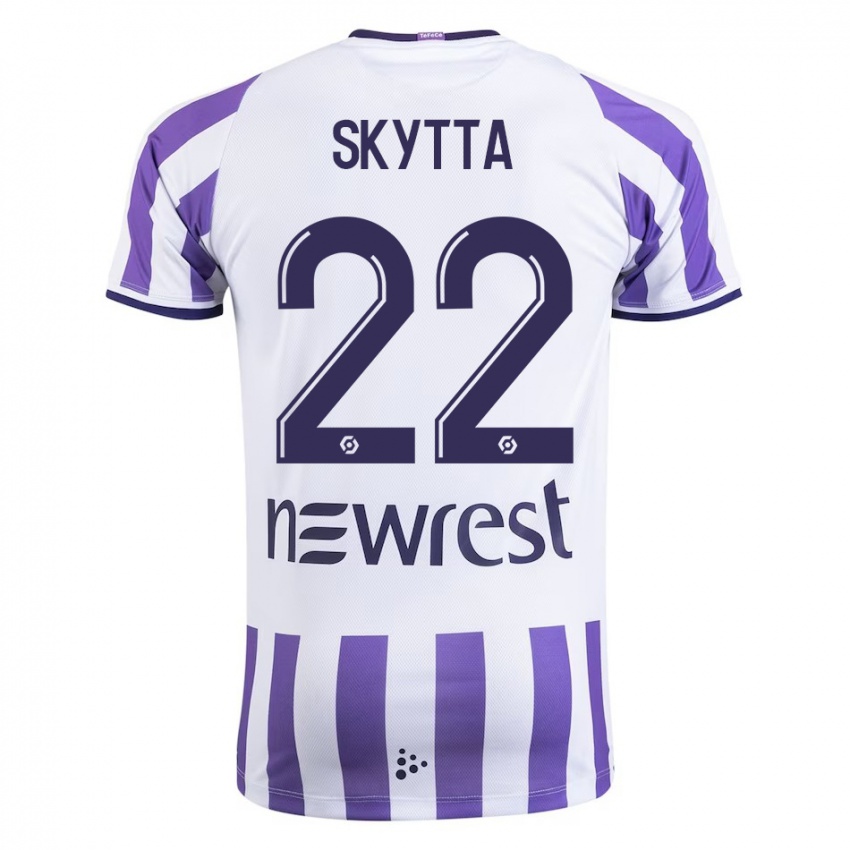 Uomo Maglia Naatan Skyttä #22 Bianco Kit Gara Home 2023/24 Maglietta