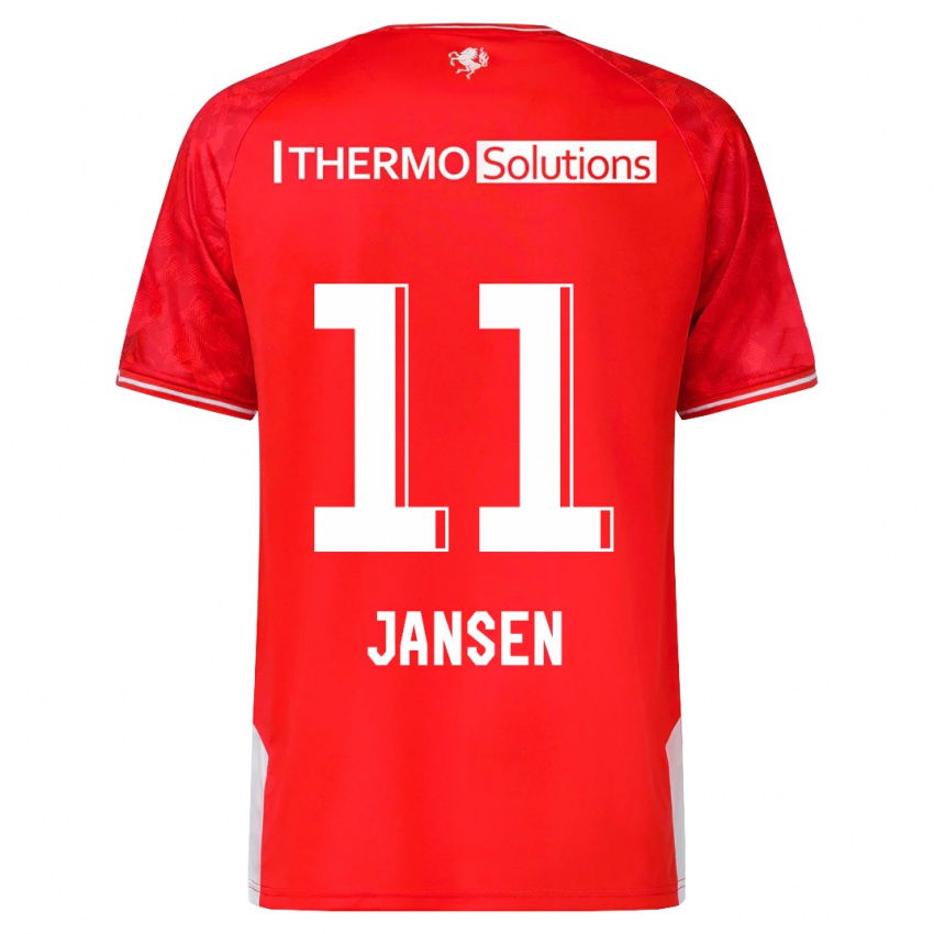 Uomo Maglia Renate Jansen #11 Rosso Kit Gara Home 2023/24 Maglietta