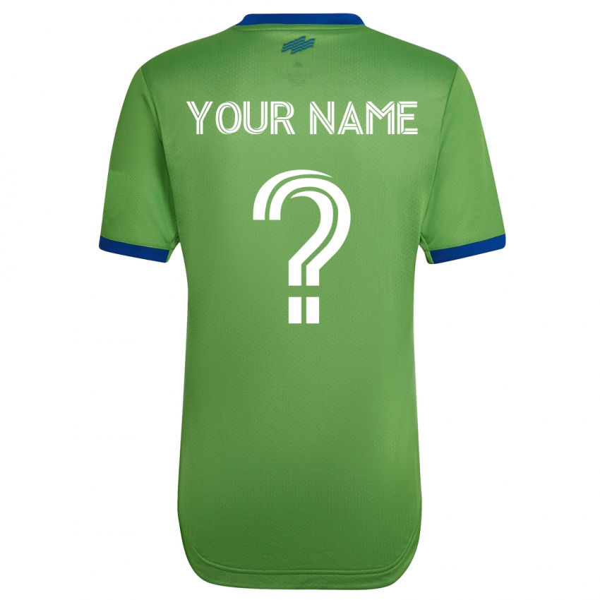 Uomo Maglia Il Tuo Nome #0 Verde Kit Gara Home 2023/24 Maglietta