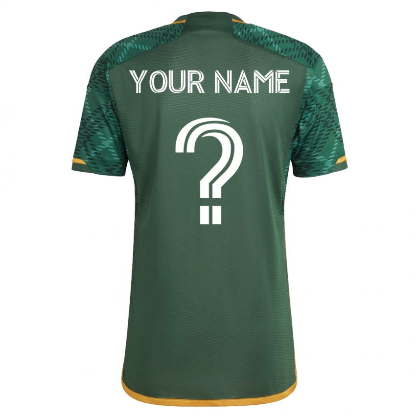 Uomo Maglia Il Tuo Nome #0 Verde Kit Gara Home 2023/24 Maglietta