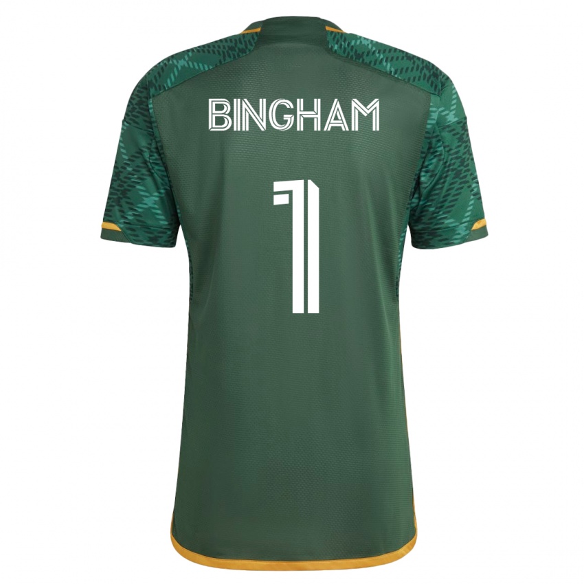 Uomo Maglia David Bingham #1 Verde Kit Gara Home 2023/24 Maglietta