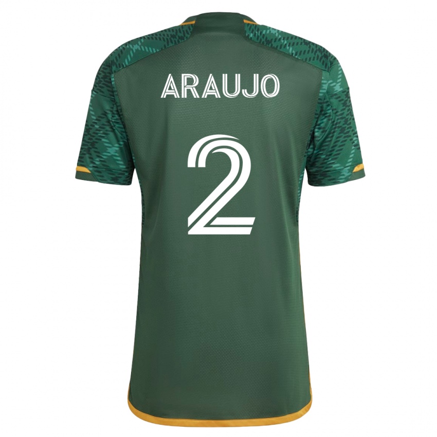 Uomo Maglia Miguel Araujo #2 Verde Kit Gara Home 2023/24 Maglietta