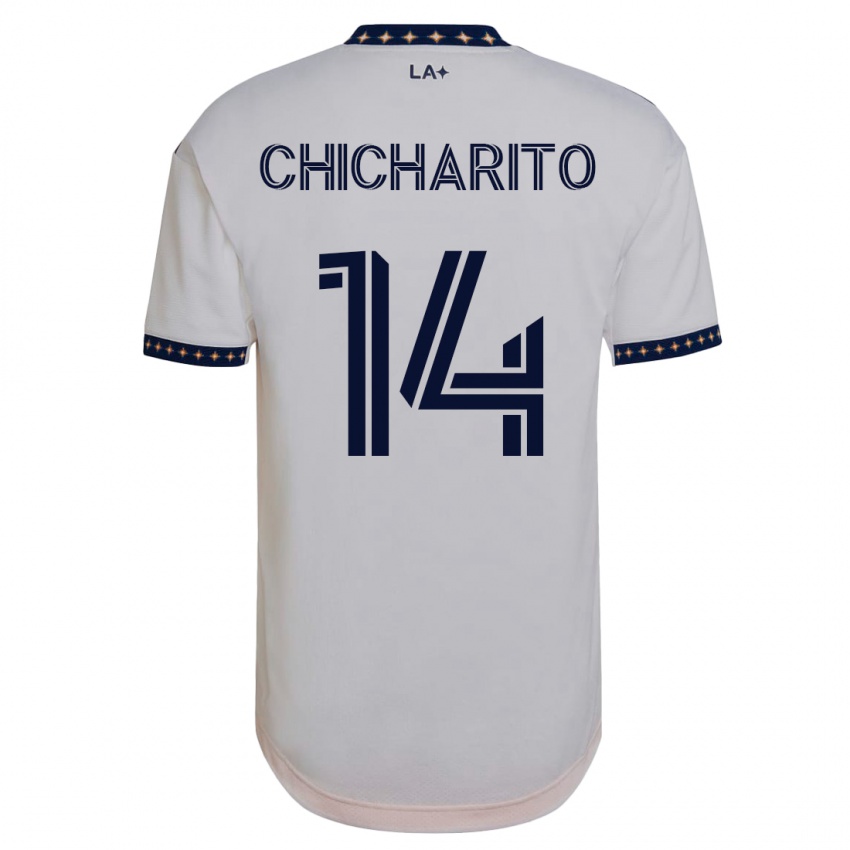 Uomo Maglia Chicharito #14 Bianco Kit Gara Home 2023/24 Maglietta