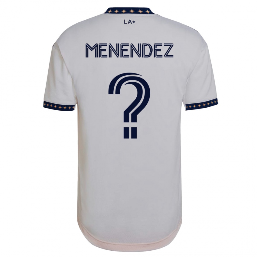 Uomo Maglia Alexsander Menendez #0 Bianco Kit Gara Home 2023/24 Maglietta