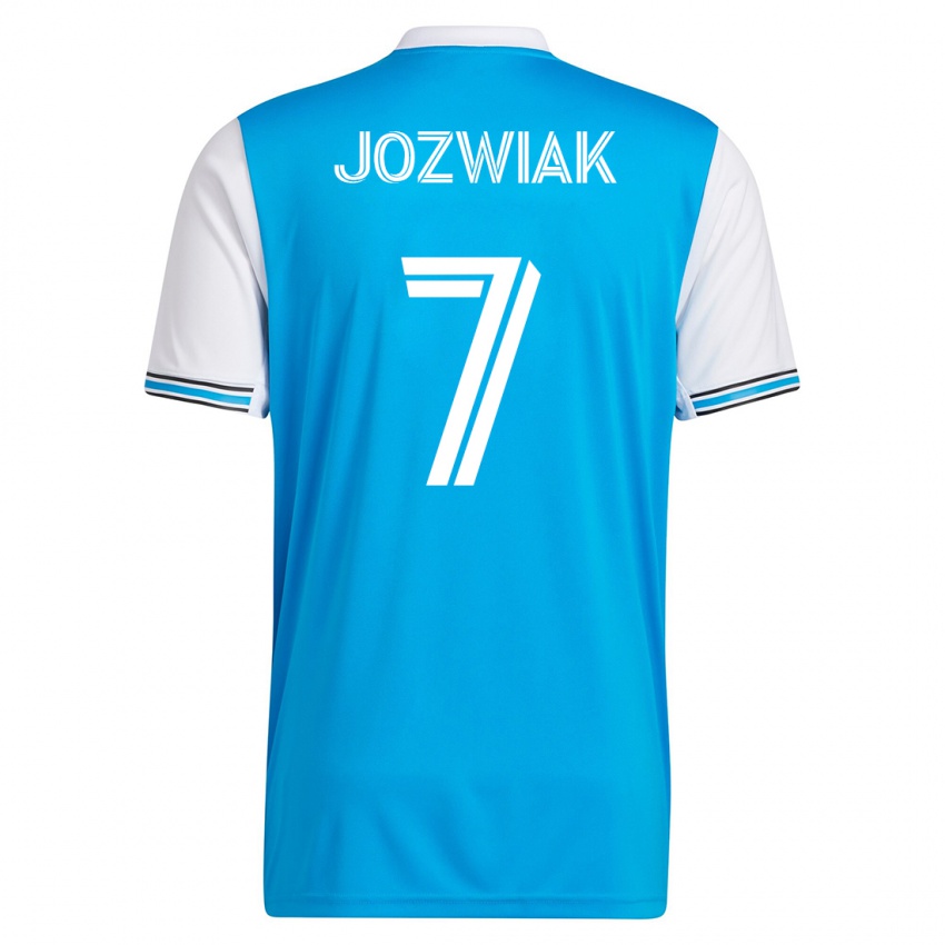 Uomo Maglia Kamil Józwiak #7 Blu Kit Gara Home 2023/24 Maglietta