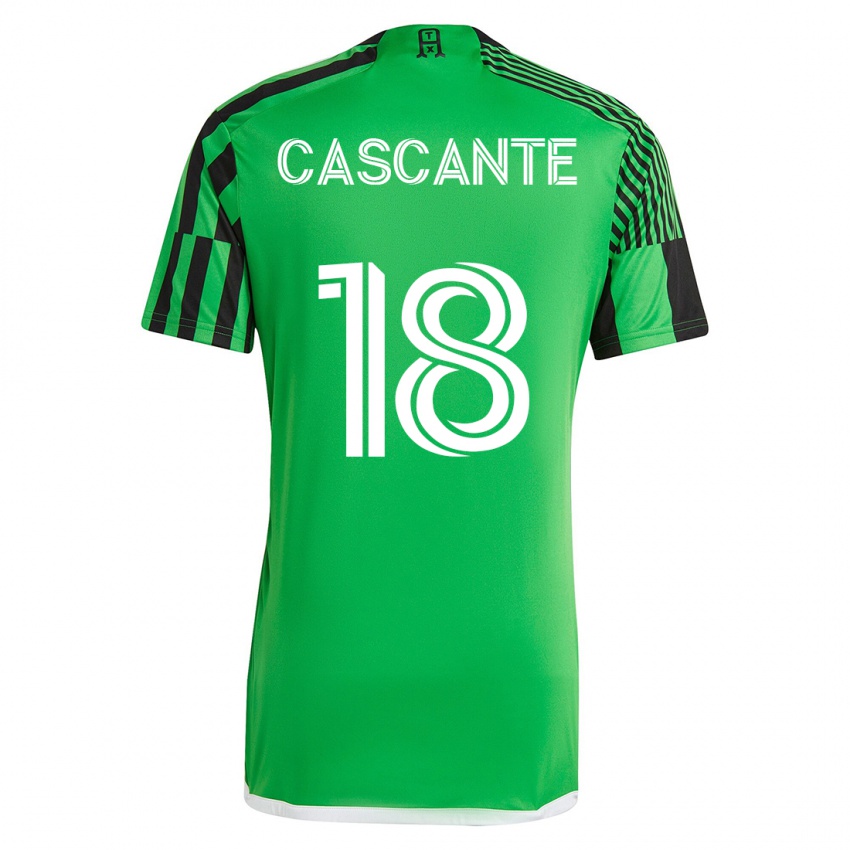 Uomo Maglia Julio Cascante #18 Verde Nero Kit Gara Home 2023/24 Maglietta