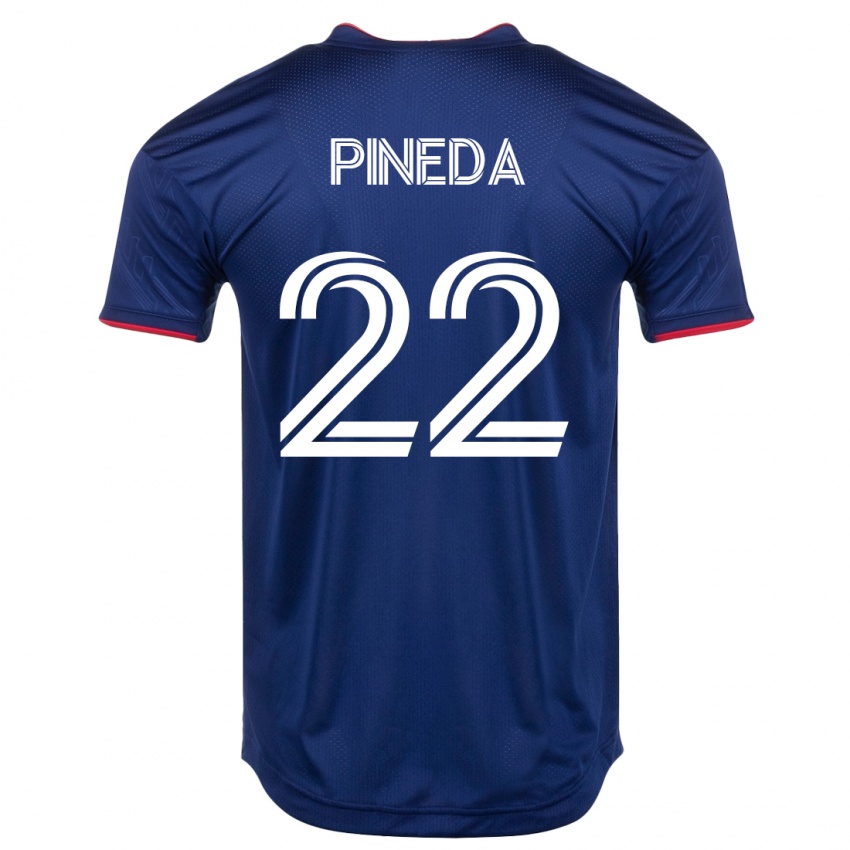 Uomo Maglia Mauricio Pineda #22 Marina Militare Kit Gara Home 2023/24 Maglietta