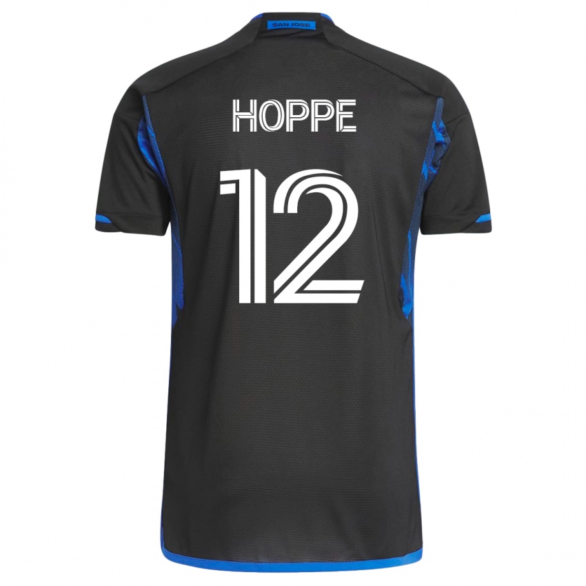 Uomo Maglia Matthew Hoppe #12 Blu Nero Kit Gara Home 2023/24 Maglietta