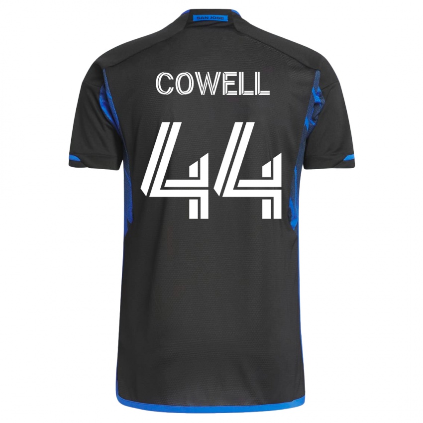 Uomo Maglia Cade Cowell #44 Blu Nero Kit Gara Home 2023/24 Maglietta