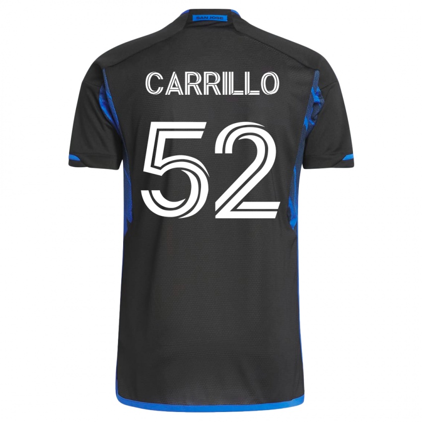 Uomo Maglia Israel Carrillo #52 Blu Nero Kit Gara Home 2023/24 Maglietta