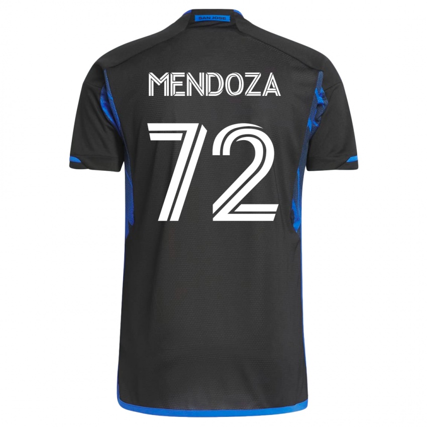 Uomo Maglia Edwyn Mendoza #72 Blu Nero Kit Gara Home 2023/24 Maglietta