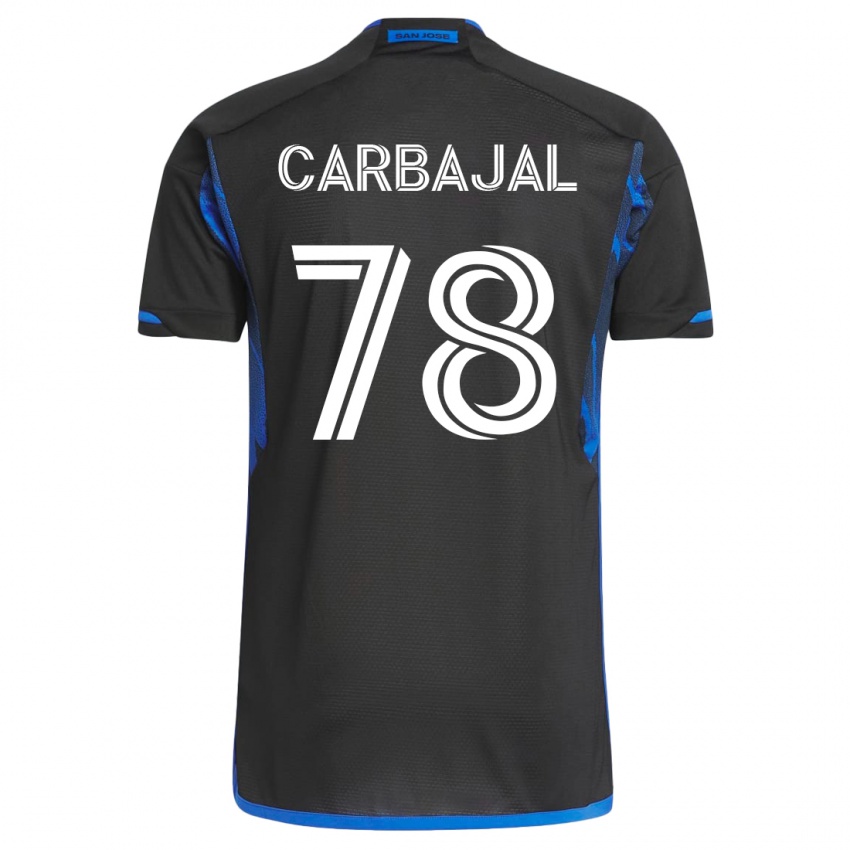 Uomo Maglia Sebastian Carbajal #78 Blu Nero Kit Gara Home 2023/24 Maglietta