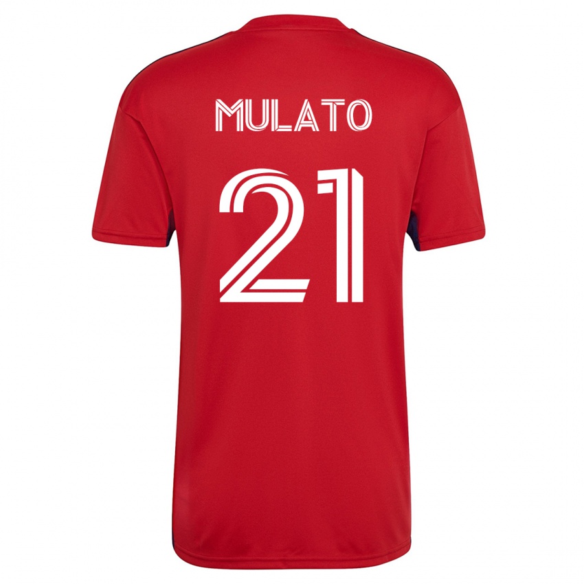 Uomo Maglia José Mulato #21 Rosso Kit Gara Home 2023/24 Maglietta