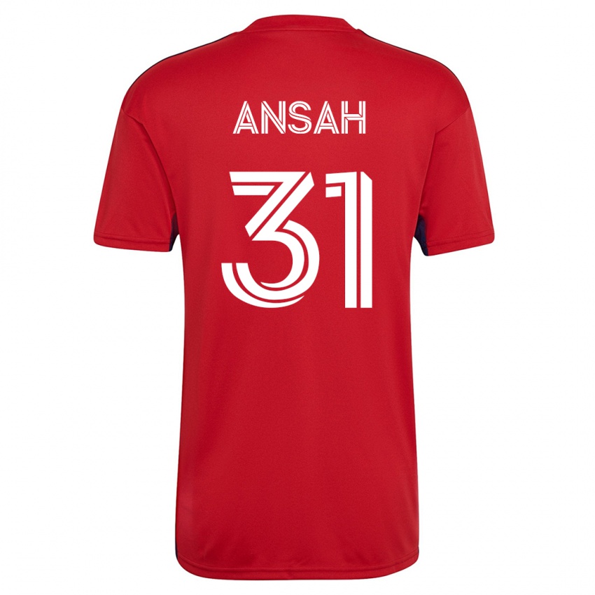 Uomo Maglia Eugene Ansah #31 Rosso Kit Gara Home 2023/24 Maglietta