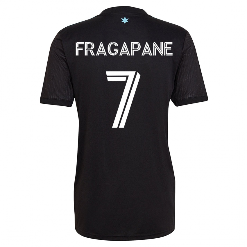 Uomo Maglia Franco Fragapane #7 Nero Kit Gara Home 2023/24 Maglietta