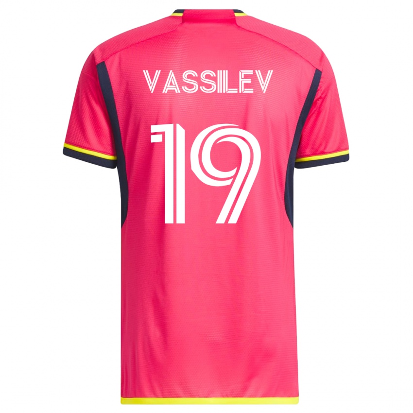 Uomo Maglia Indiana Vassilev #19 Rosa Kit Gara Home 2023/24 Maglietta