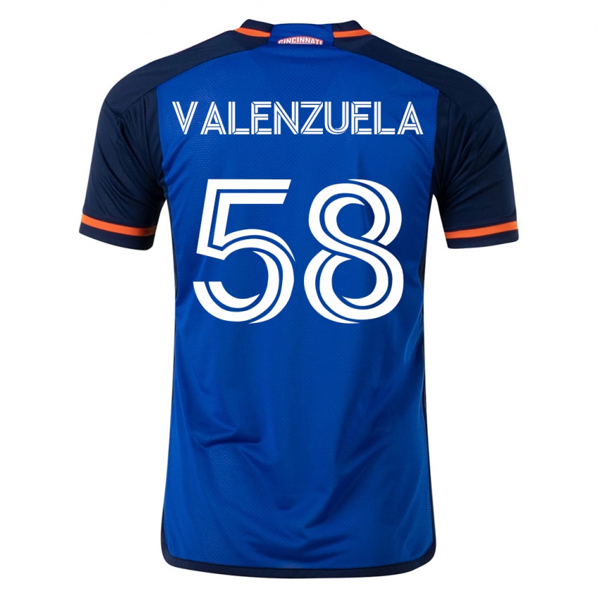 Uomo Maglia Gerardo Valenzuela #58 Blu Kit Gara Home 2023/24 Maglietta