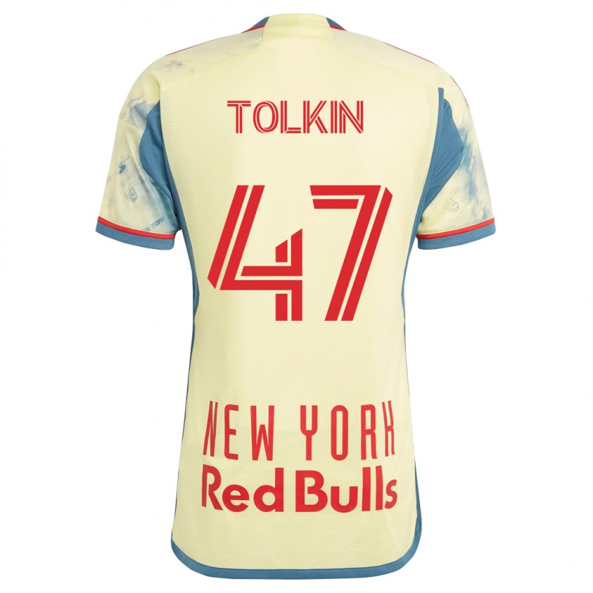 Uomo Maglia John Tolkin #47 Giallo Kit Gara Home 2023/24 Maglietta