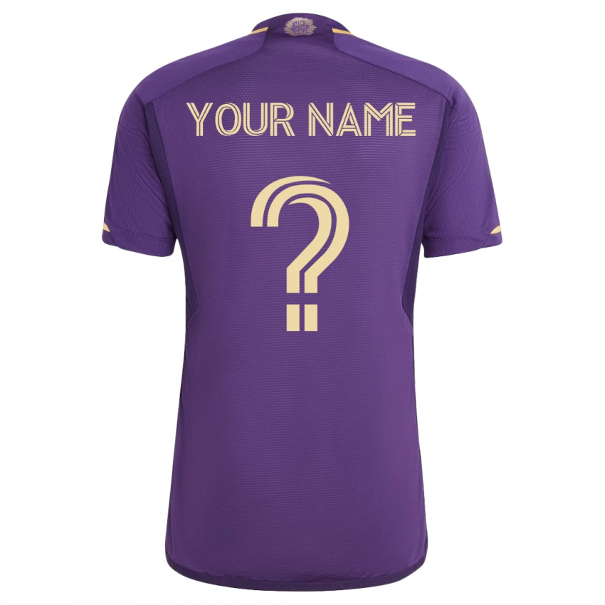 Uomo Maglia Il Tuo Nome #0 Viola Kit Gara Home 2023/24 Maglietta