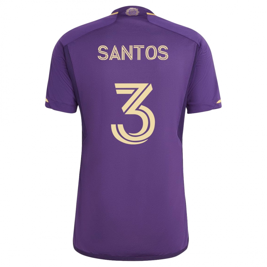 Uomo Maglia Rafael Santos #3 Viola Kit Gara Home 2023/24 Maglietta