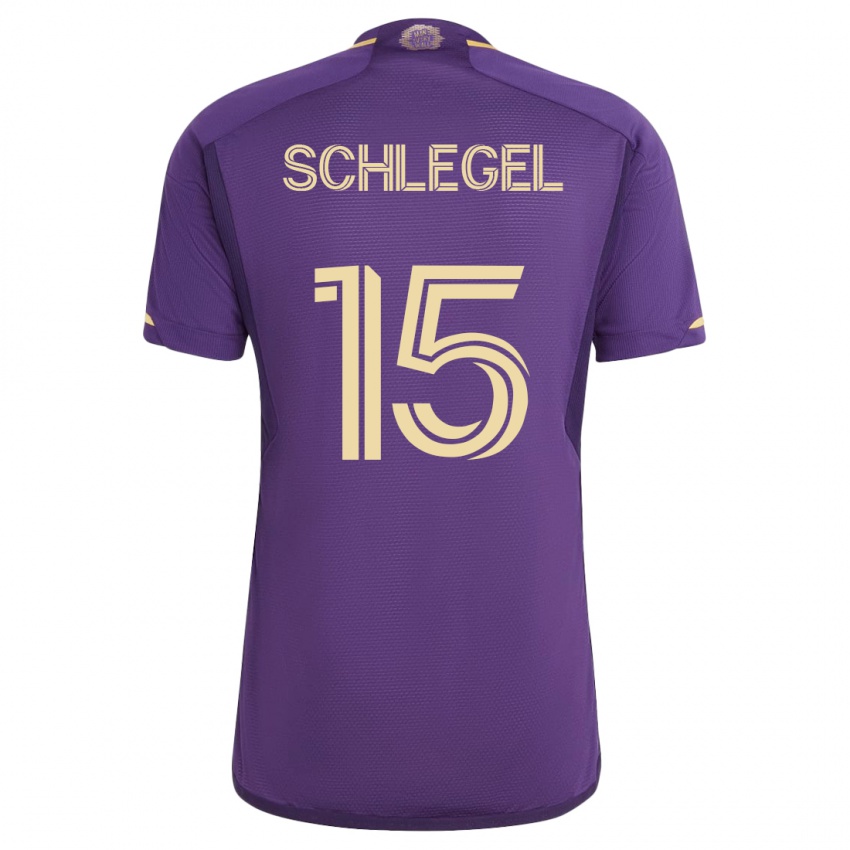 Uomo Maglia Rodrigo Schlegel #15 Viola Kit Gara Home 2023/24 Maglietta