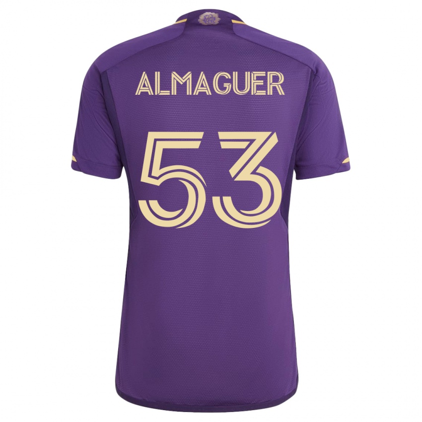 Uomo Maglia Jorge Almaguer #53 Viola Kit Gara Home 2023/24 Maglietta