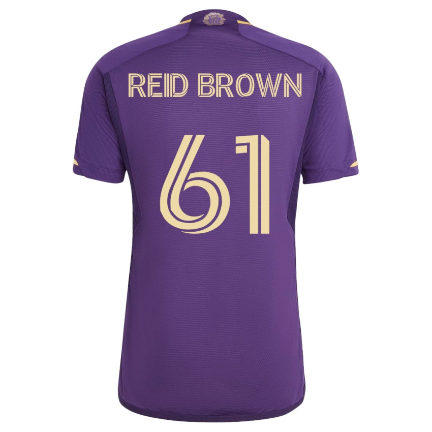 Uomo Maglia Tahir Reid-Brown #61 Viola Kit Gara Home 2023/24 Maglietta