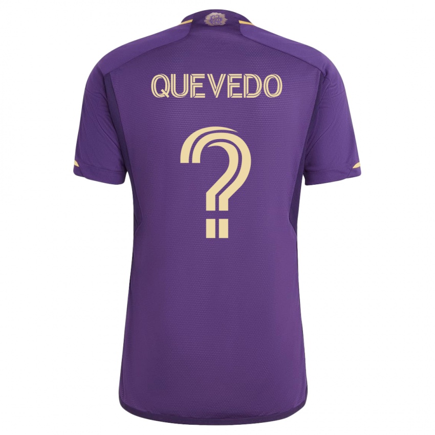 Uomo Maglia Juan Quevedo #0 Viola Kit Gara Home 2023/24 Maglietta