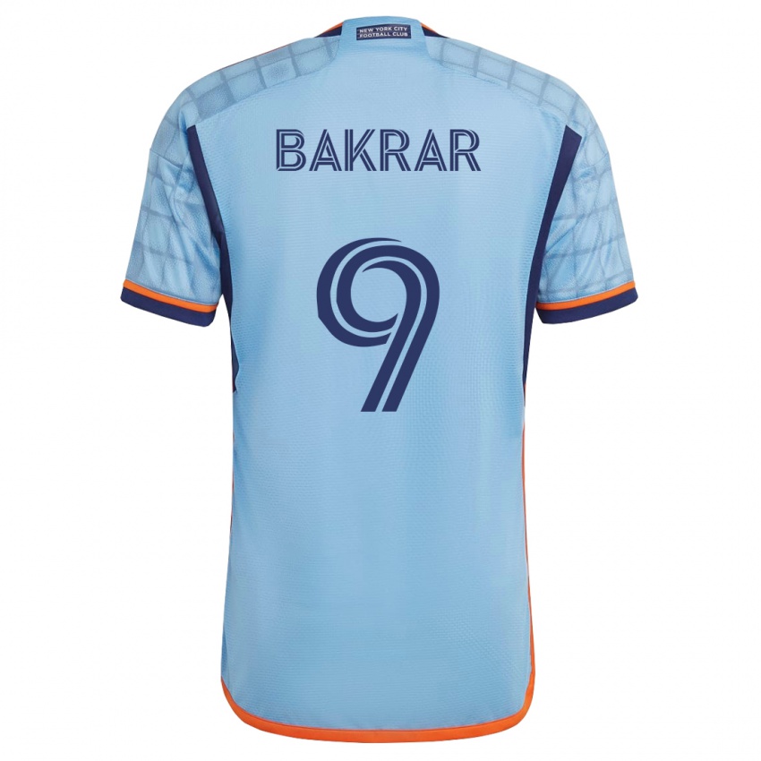 Uomo Maglia Monsef Bakrar #9 Blu Kit Gara Home 2023/24 Maglietta