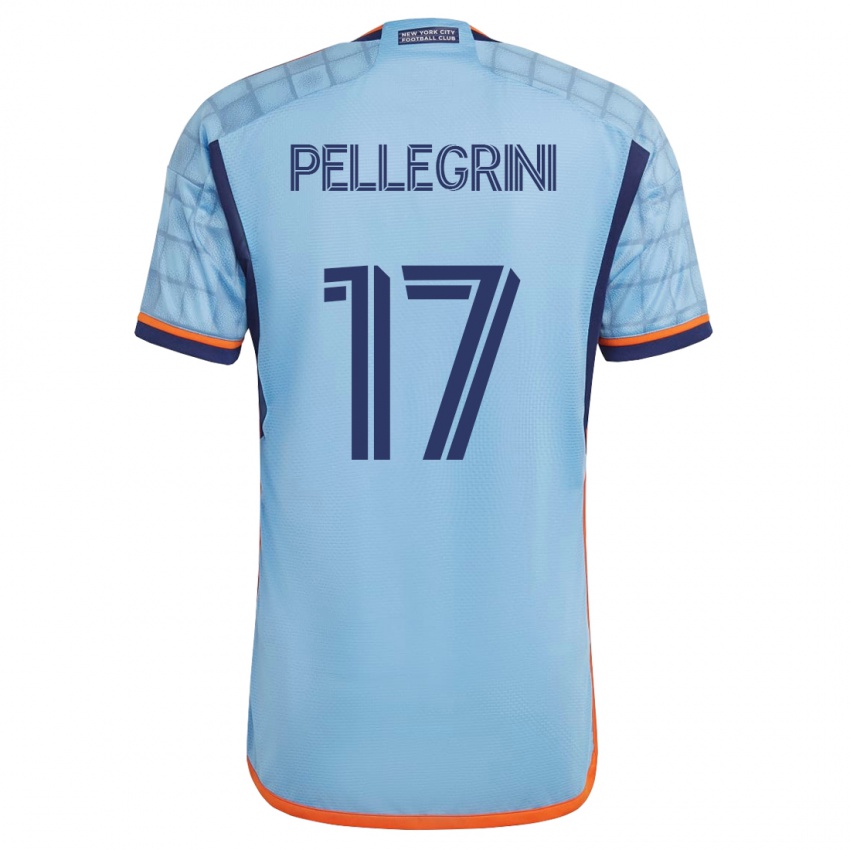 Uomo Maglia Matías Pellegrini #17 Blu Kit Gara Home 2023/24 Maglietta