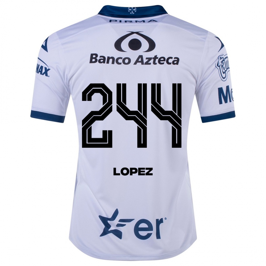 Uomo Maglia Daniel López #244 Bianco Kit Gara Home 2023/24 Maglietta